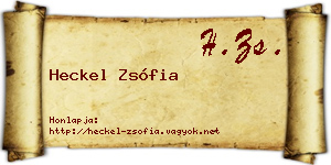 Heckel Zsófia névjegykártya