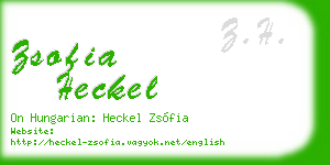 zsofia heckel business card