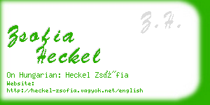 zsofia heckel business card